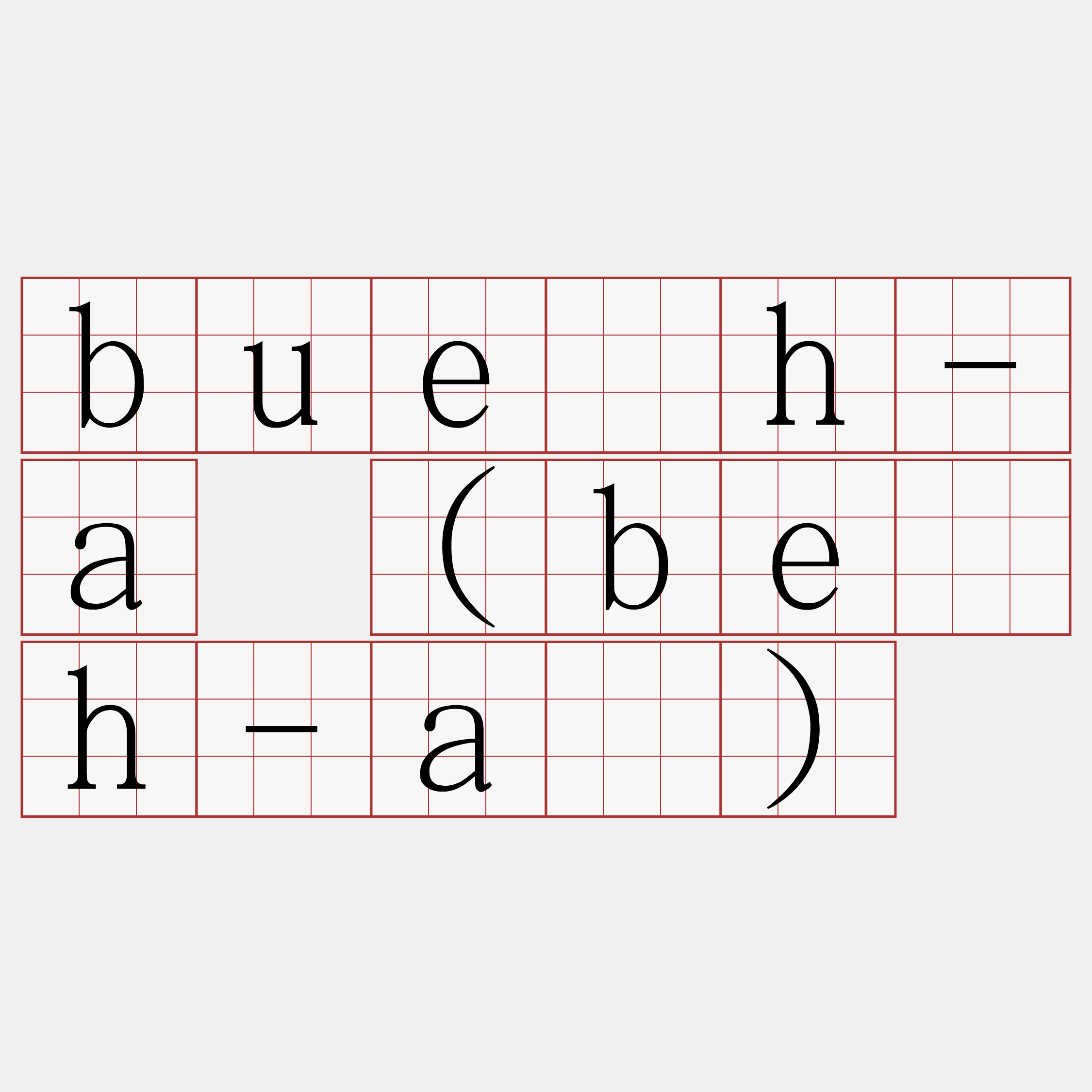 bue̍h-a (be̍h-á)